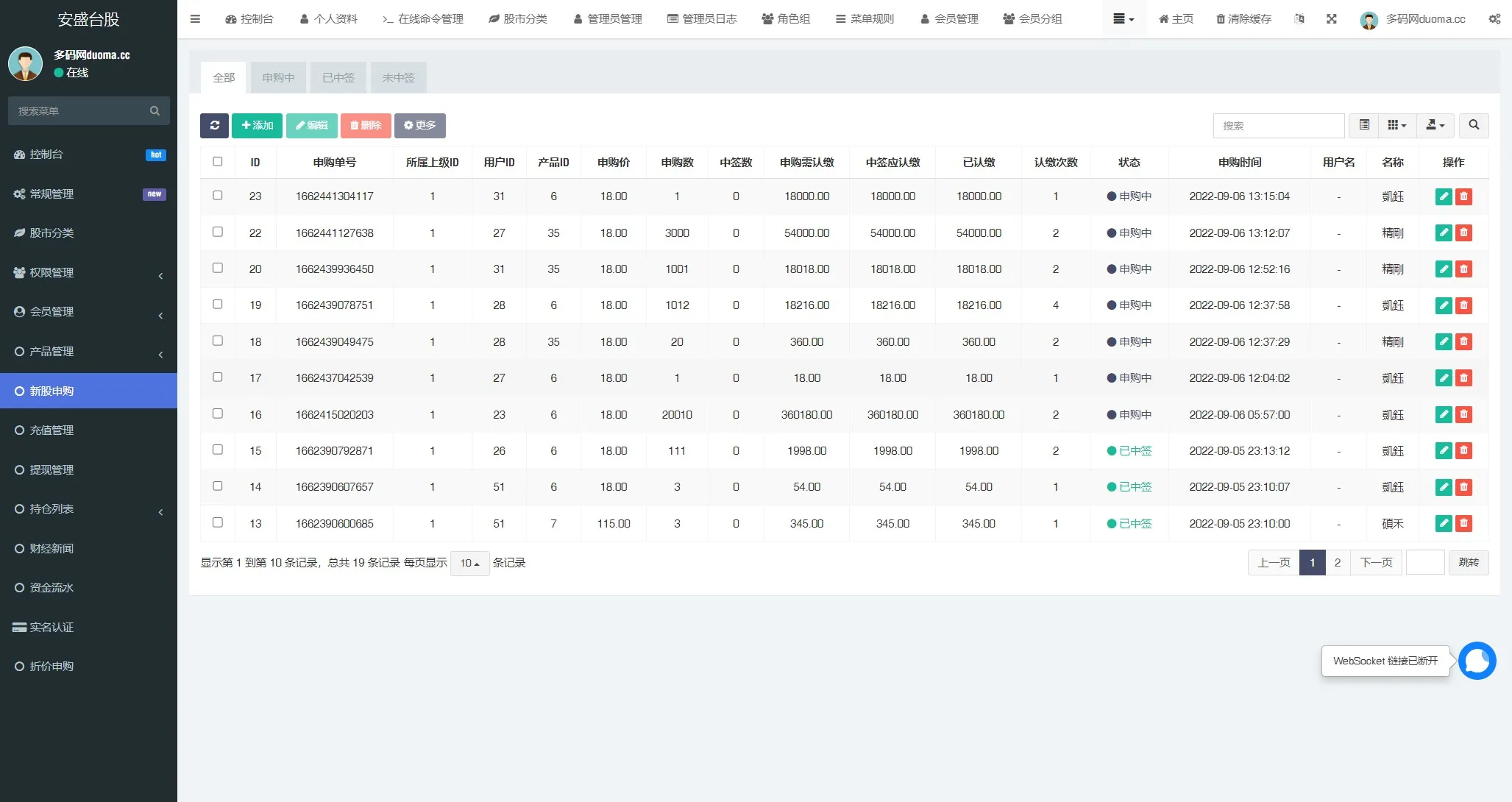 【安盛股票】申购配资源码另一个UI+台湾股票系统+申购折扣交易系统+前端vue编译后+后端PHP插图15