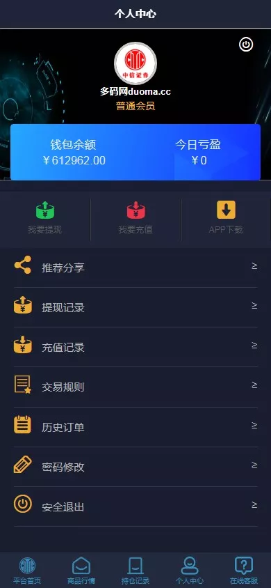 【微交易时间盘】期货+股票+点位盘+外汇贵金属交易平台源码插图7