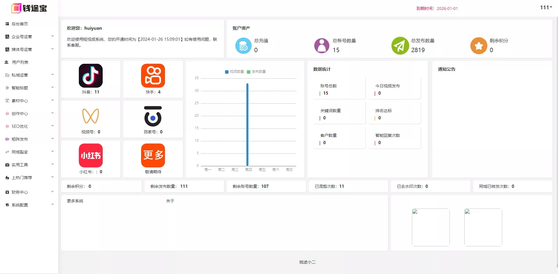 【短视频矩阵系统账号】矩阵系统贴牌+短视频矩阵系统源码+抖音矩阵+快手矩阵+矩阵营销系统V2.52(最新可持续更新)插图1 【短视频矩阵系统账号】矩阵系统贴牌+短视频矩阵系统源码+抖音矩阵+快手矩阵+矩阵营销系统V2.52(最新可持续更新)插图1